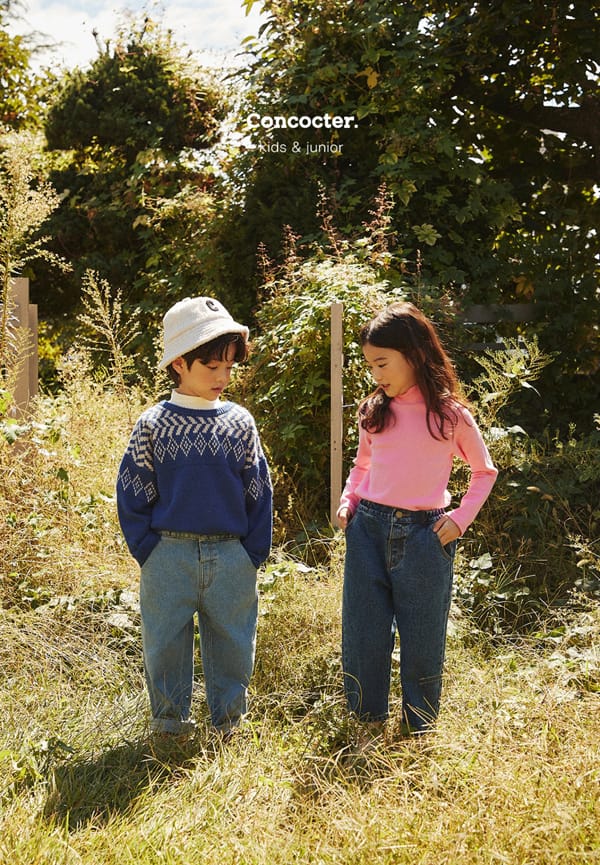 CONCOCTER - Korean Children Fashion - #Kfashion4kids - Fleece Basic Fit Jeans