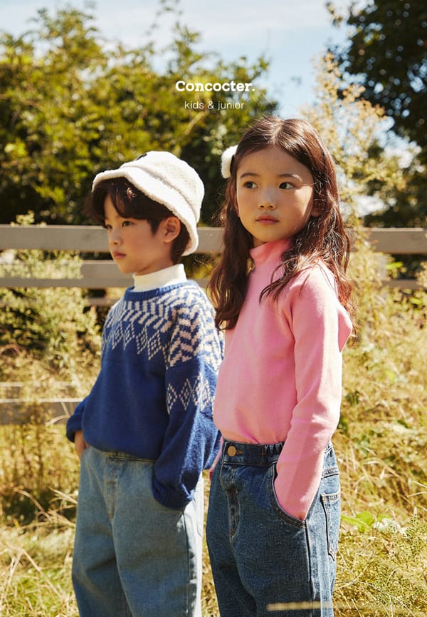 CONCOCTER - Korean Children Fashion - #Kfashion4kids - Fleece Basic Fit Jeans - 10