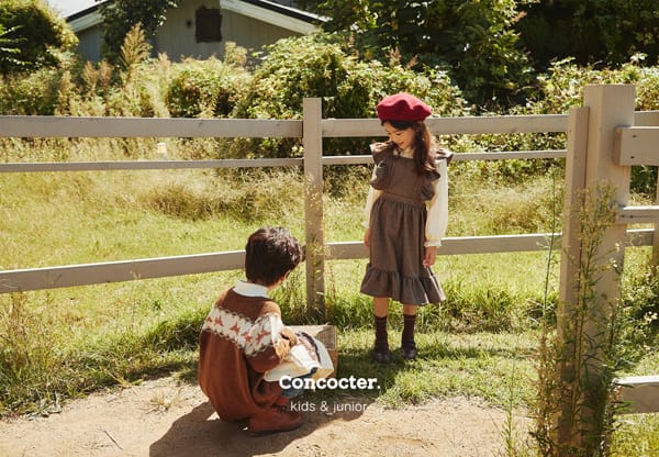 CONCOCTER - Korean Children Fashion - #Kfashion4kids - Wool Herringbone One-piece - 6