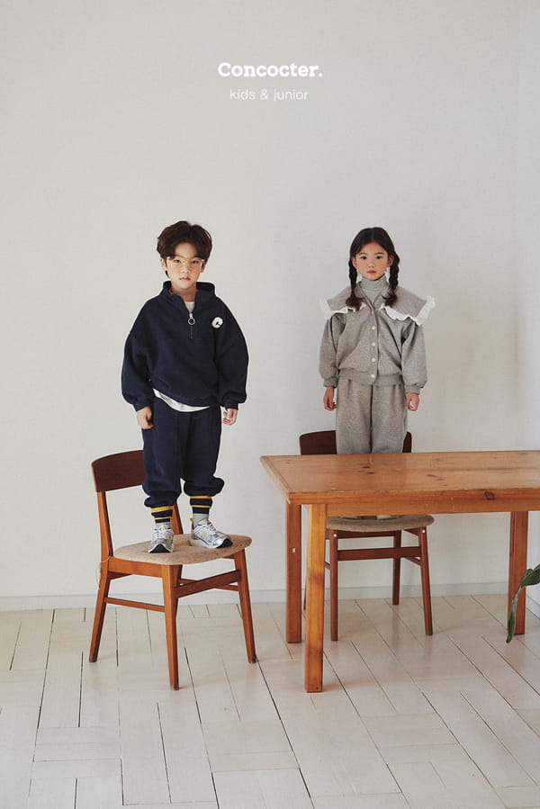 CONCOCTER - Korean Children Fashion - #Kfashion4kids - C Anorak Fleece Top Bottom Set - 10