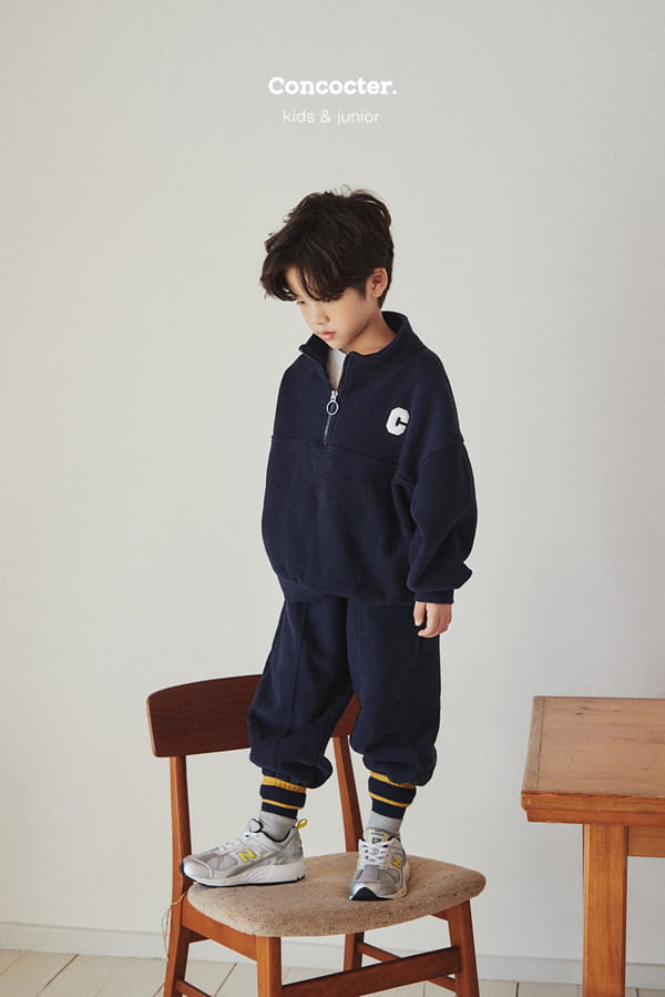 CONCOCTER - Korean Children Fashion - #Kfashion4kids - C Anorak Fleece Top Bottom Set - 2