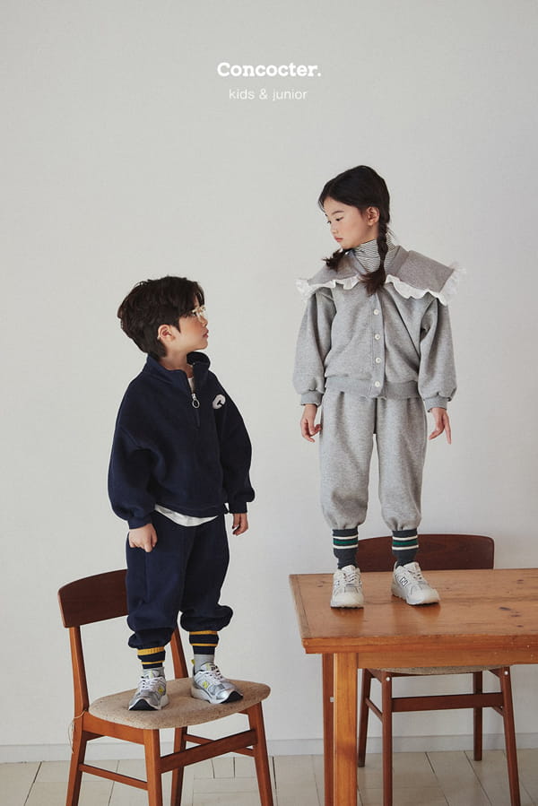 CONCOCTER - Korean Children Fashion - #Kfashion4kids - C Anorak Fleece Top Bottom Set - 4