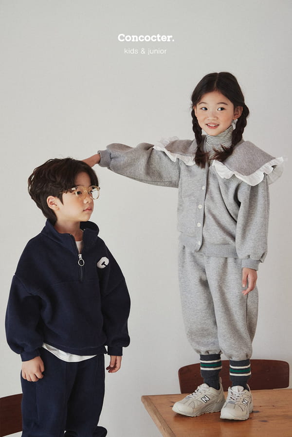 CONCOCTER - Korean Children Fashion - #Kfashion4kids - C Anorak Fleece Top Bottom Set - 6