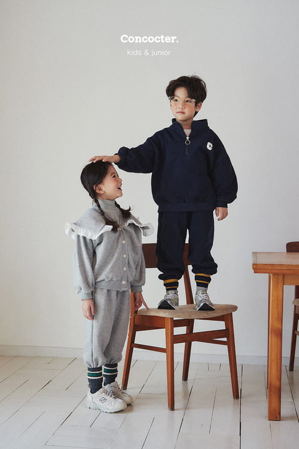 CONCOCTER - Korean Children Fashion - #Kfashion4kids - C Anorak Fleece Top Bottom Set - 8