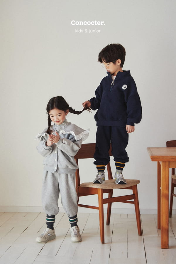 CONCOCTER - Korean Children Fashion - #Kfashion4kids - C Anorak Fleece Top Bottom Set - 9