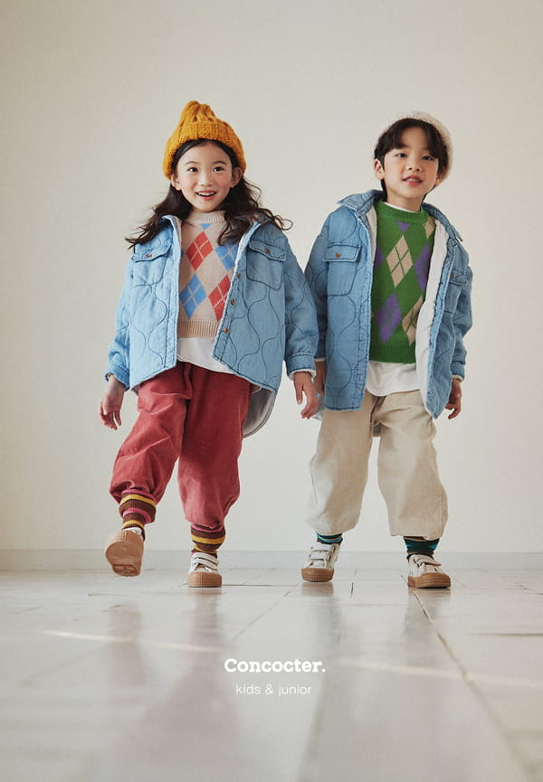 CONCOCTER - Korean Children Fashion - #Kfashion4kids - Argyle Vest - 10