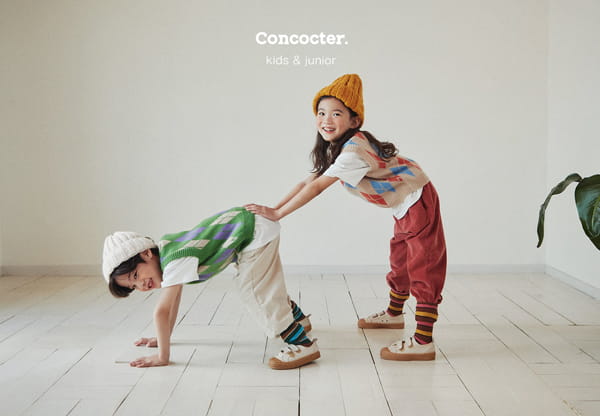 CONCOCTER - Korean Children Fashion - #Kfashion4kids - Argyle Vest - 3