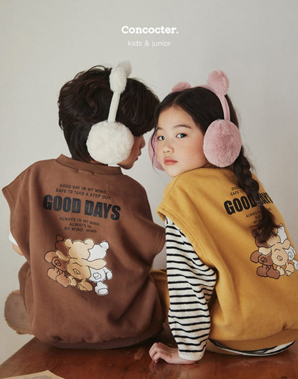 CONCOCTER - Korean Children Fashion - #Kfashion4kids - Ggu AN Ggu Vest Bottom Set