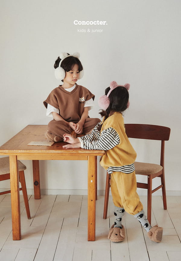 CONCOCTER - Korean Children Fashion - #Kfashion4kids - Ggu AN Ggu Vest Bottom Set - 10