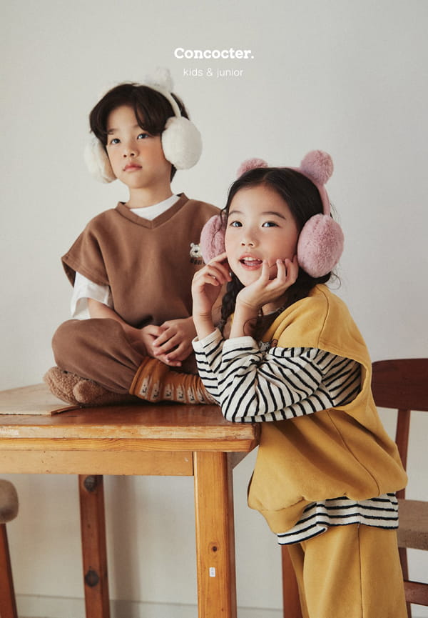CONCOCTER - Korean Children Fashion - #Kfashion4kids - Ggu AN Ggu Vest Bottom Set - 11