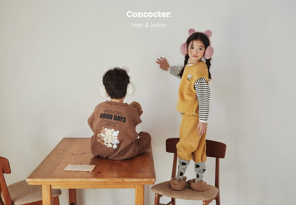 CONCOCTER - Korean Children Fashion - #Kfashion4kids - Ggu AN Ggu Vest Bottom Set - 4