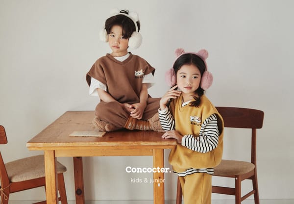 CONCOCTER - Korean Children Fashion - #Kfashion4kids - Ggu AN Ggu Vest Bottom Set - 8