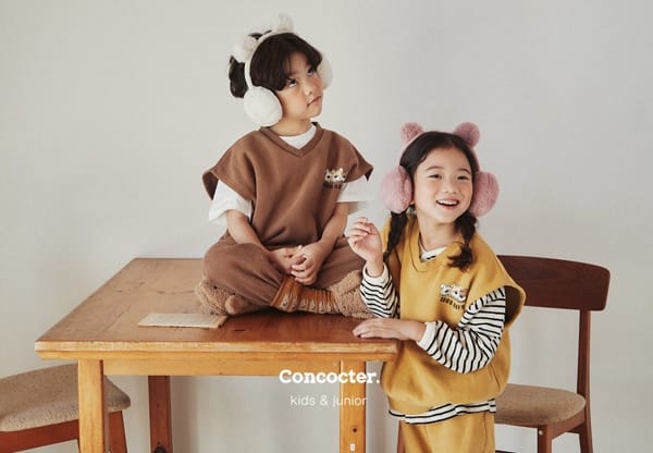 CONCOCTER - Korean Children Fashion - #Kfashion4kids - Ggu AN Ggu Vest Bottom Set - 9