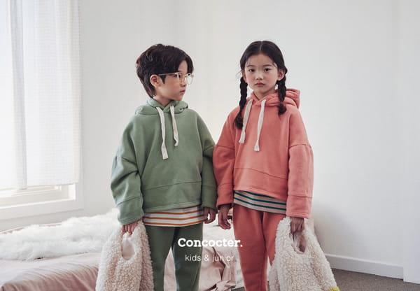 CONCOCTER - Korean Children Fashion - #Kfashion4kids - Yummy Slit Hoody Bottom Set - 9