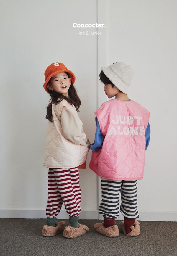 CONCOCTER - Korean Children Fashion - #Kfashion4kids - Tone Color Padding Vest with Mom - 5