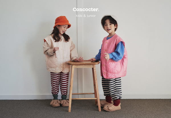 CONCOCTER - Korean Children Fashion - #Kfashion4kids - Ppillon Stripes Jogger Pants