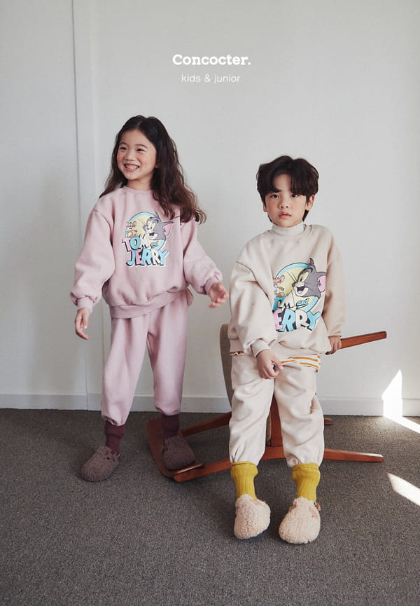 CONCOCTER - Korean Children Fashion - #Kfashion4kids - Jerry Jerry Fleece Top Bottom Set