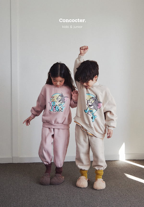 CONCOCTER - Korean Children Fashion - #Kfashion4kids - Jerry Jerry Fleece Top Bottom Set - 10