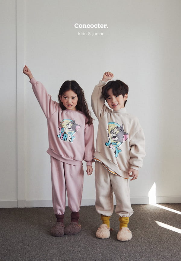 CONCOCTER - Korean Children Fashion - #Kfashion4kids - Jerry Jerry Fleece Top Bottom Set - 11