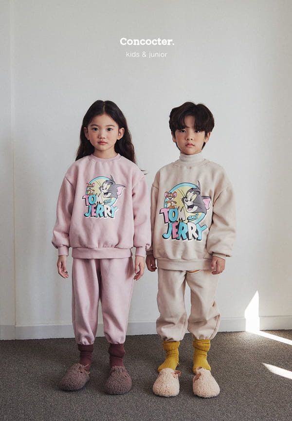CONCOCTER - Korean Children Fashion - #Kfashion4kids - Jerry Jerry Fleece Top Bottom Set - 7