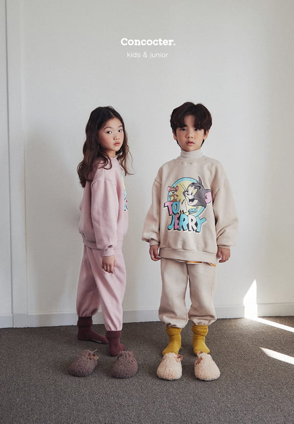 CONCOCTER - Korean Children Fashion - #Kfashion4kids - Jerry Jerry Fleece Top Bottom Set - 9