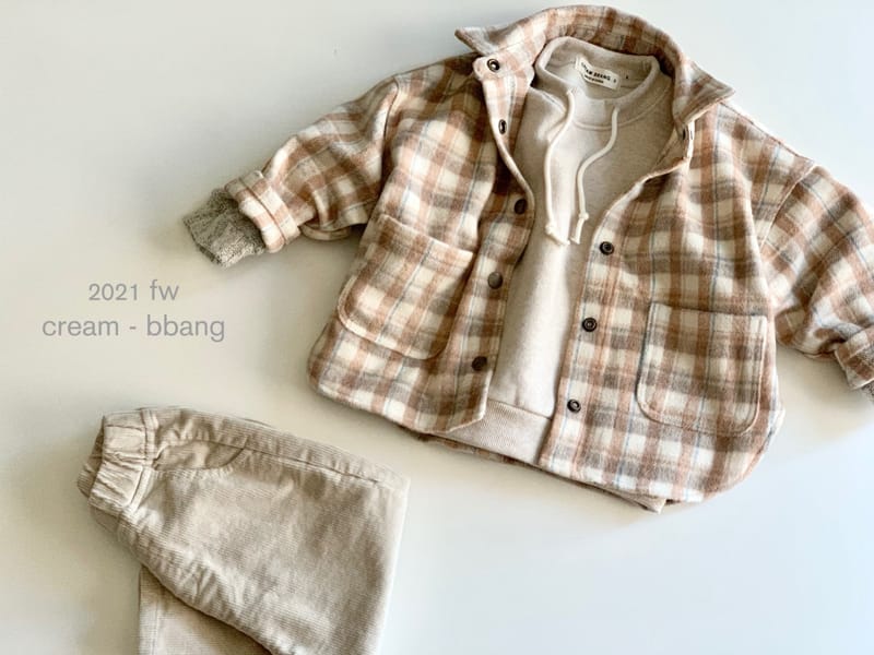 CREAM BBANG - Korean Children Fashion - #Kfashion4kids - Fleece Check Jacket