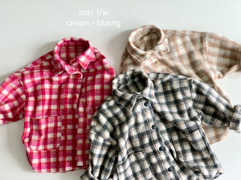 CREAM BBANG - Korean Children Fashion - #Kfashion4kids - Fleece Check Jacket - 12