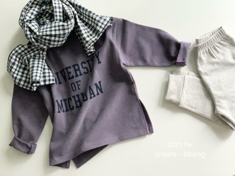 CREAM BBANG - Korean Children Fashion - #Kfashion4kids - Michigan Peach Side Slit Long Tee