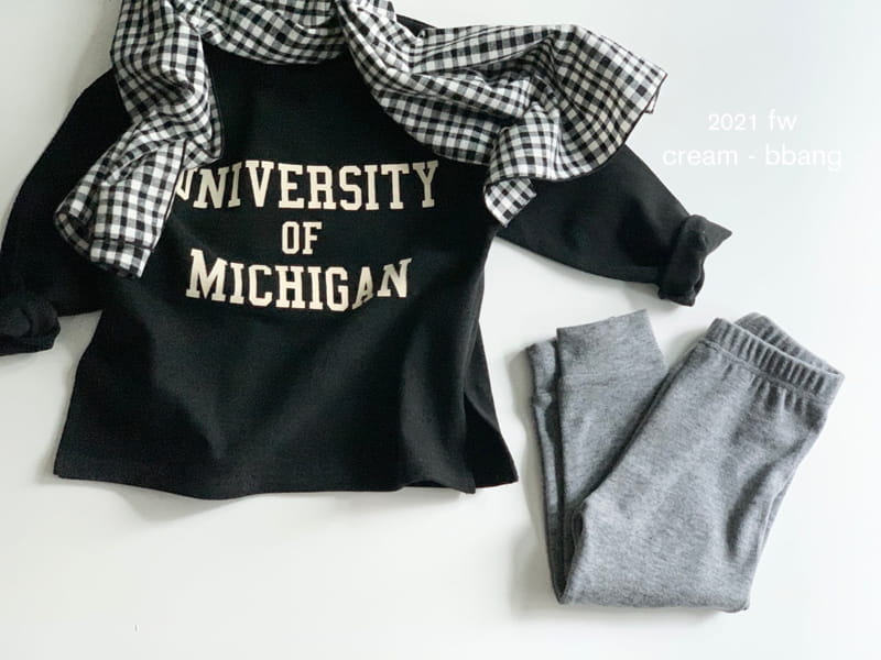 CREAM BBANG - Korean Children Fashion - #Kfashion4kids - Michigan Peach Side Slit Long Tee - 6