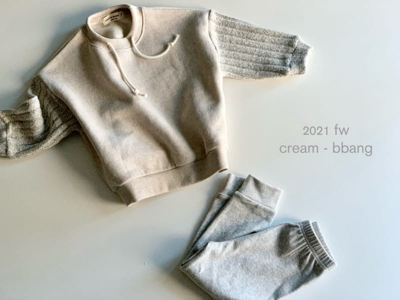 CREAM BBANG - Korean Children Fashion - #Kfashion4kids - Fleece Knit Color Sweatshirt - 2