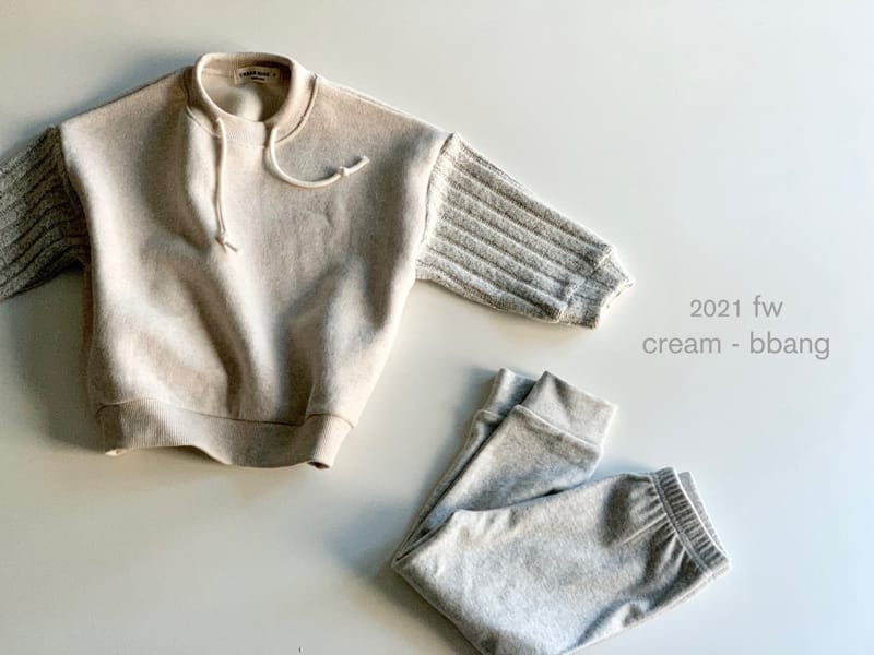 CREAM BBANG - Korean Children Fashion - #Kfashion4kids - Fleece Knit Color Sweatshirt - 6