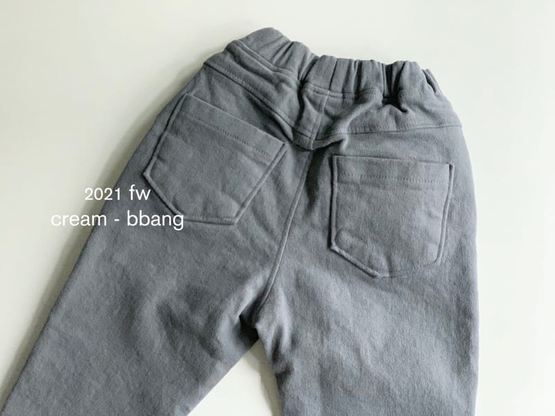 CREAM BBANG - Korean Children Fashion - #Kfashion4kids - Fleece Cotton Basic Baggy Pants - 10