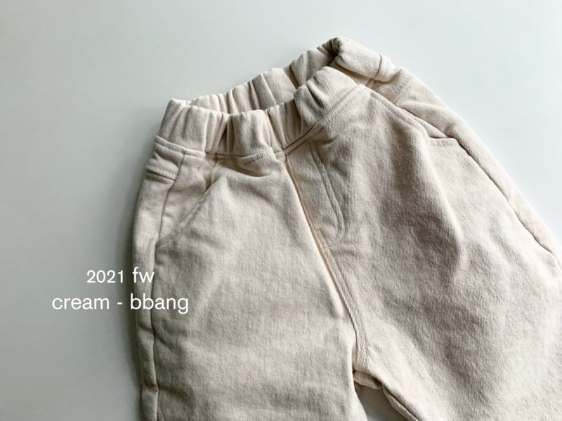 CREAM BBANG - Korean Children Fashion - #Kfashion4kids - Fleece Cotton Basic Baggy Pants - 11