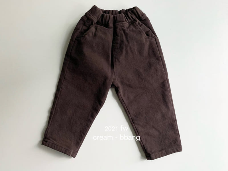 CREAM BBANG - Korean Children Fashion - #Kfashion4kids - Fleece Cotton Basic Baggy Pants - 2