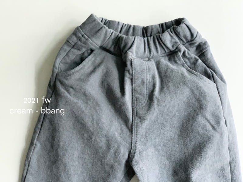 CREAM BBANG - Korean Children Fashion - #Kfashion4kids - Fleece Cotton Basic Baggy Pants - 3