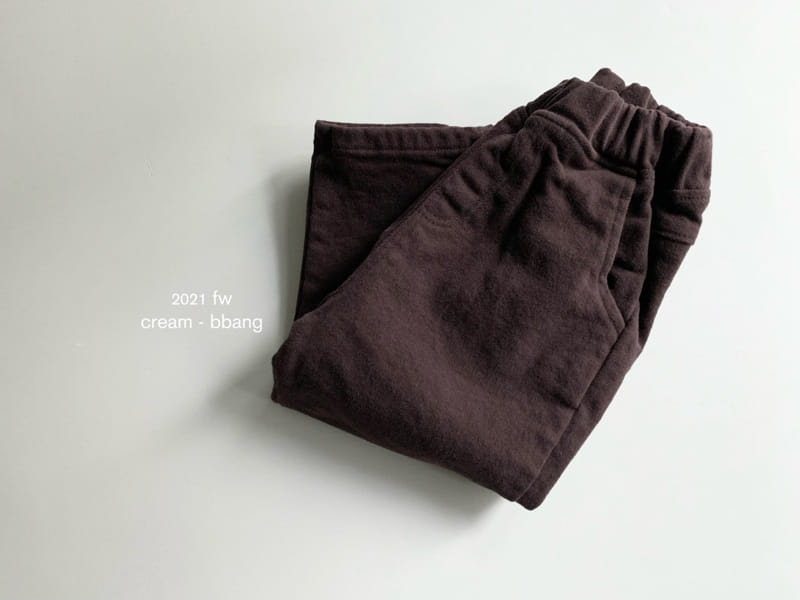 CREAM BBANG - Korean Children Fashion - #Kfashion4kids - Fleece Cotton Basic Baggy Pants - 8
