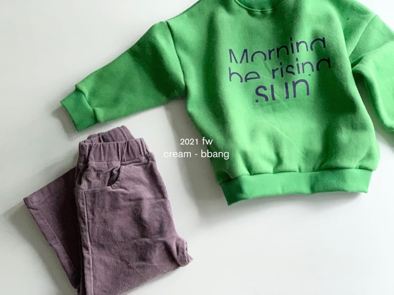 CREAM BBANG - Korean Children Fashion - #Kfashion4kids - Rising Sun Fleece Sweatshirt