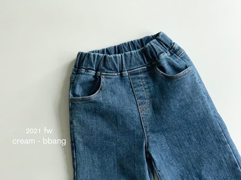 CREAM BBANG - Korean Children Fashion - #Kfashion4kids - Fleece Denim Wide Pants - 11