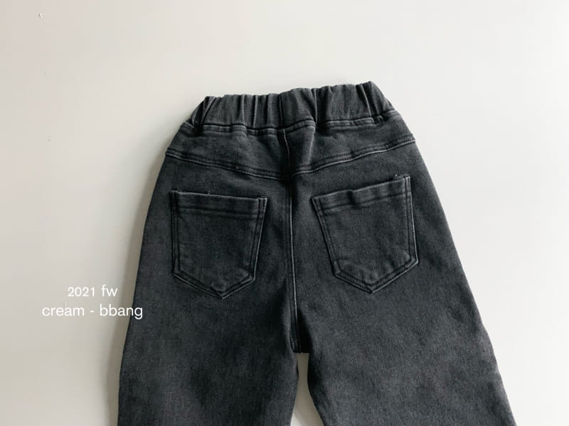 CREAM BBANG - Korean Children Fashion - #Kfashion4kids - Fleece Denim Wide Pants - 12