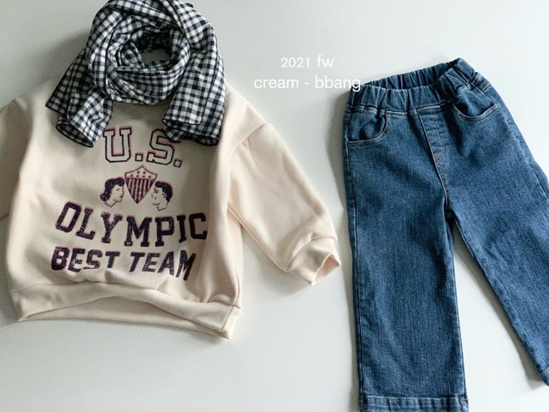 CREAM BBANG - Korean Children Fashion - #Kfashion4kids - Fleece Denim Wide Pants - 5