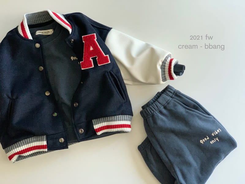 CREAM BBANG - Korean Children Fashion - #Kfashion4kids - Vibe Fleece Top Bottom Set - 5