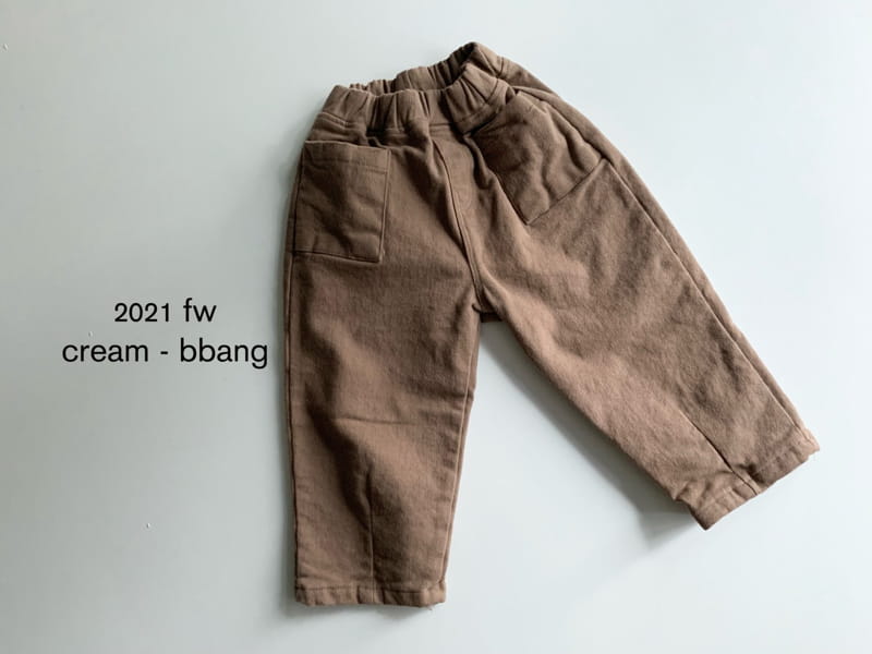 CREAM BBANG - Korean Children Fashion - #Kfashion4kids - Fleece Cotton Dart Baggy Pants - 10