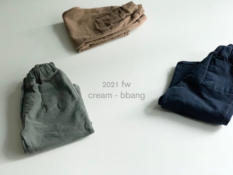 CREAM BBANG - Korean Children Fashion - #Kfashion4kids - Fleece Cotton Dart Baggy Pants - 4