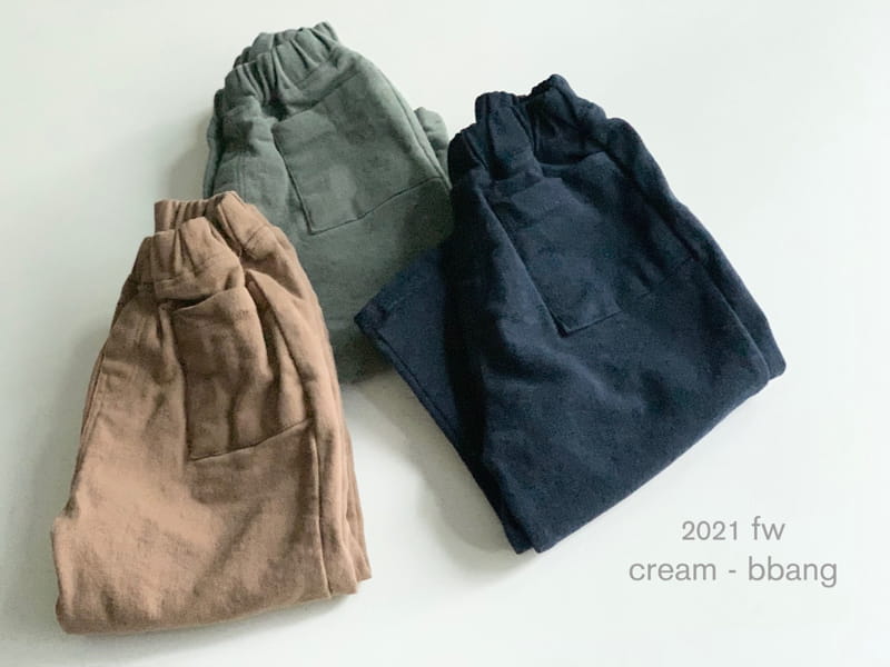 CREAM BBANG - Korean Children Fashion - #Kfashion4kids - Fleece Cotton Dart Baggy Pants - 7