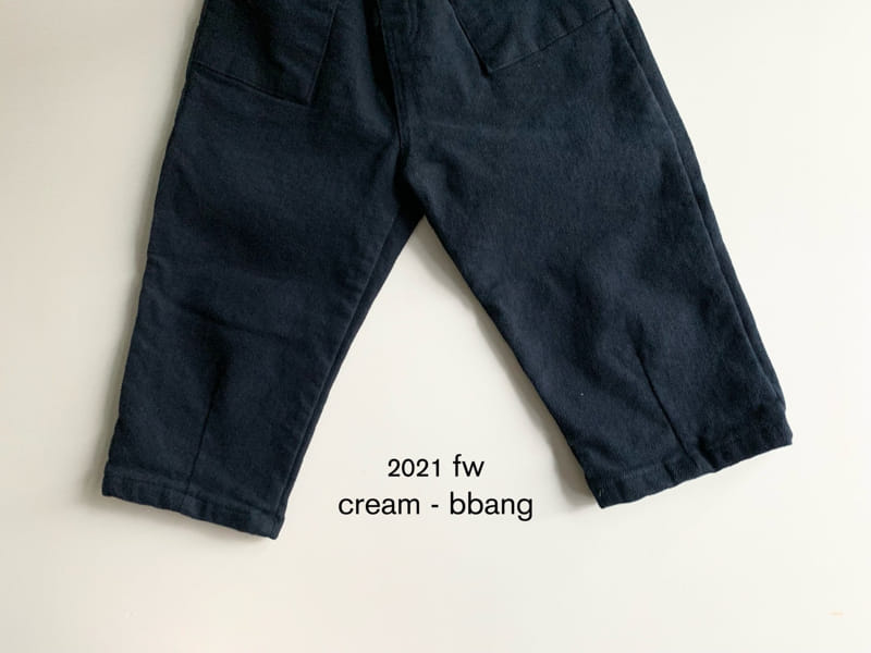 CREAM BBANG - Korean Children Fashion - #Kfashion4kids - Fleece Cotton Dart Baggy Pants - 8