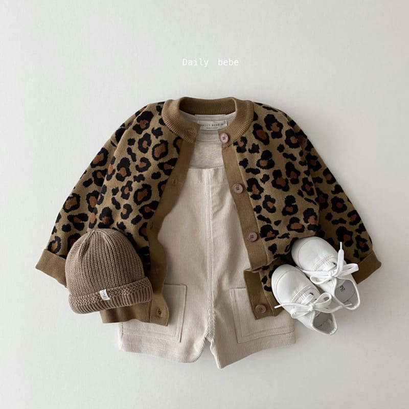 DAILY BEBE - Korean Children Fashion - #Kfashion4kids - Leopard Cardigan - 2