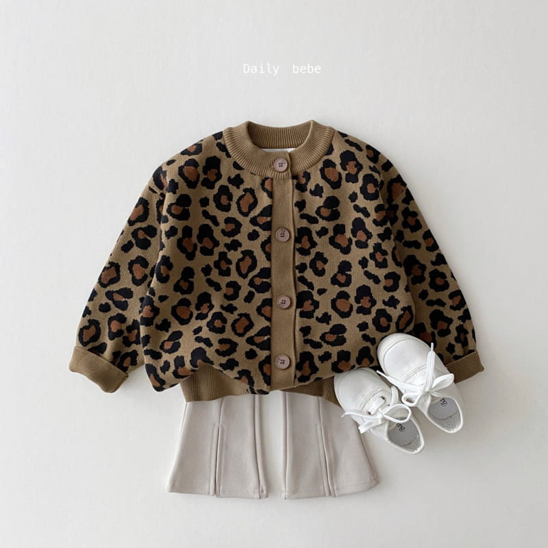 DAILY BEBE - Korean Children Fashion - #Kfashion4kids - Leopard Cardigan - 3