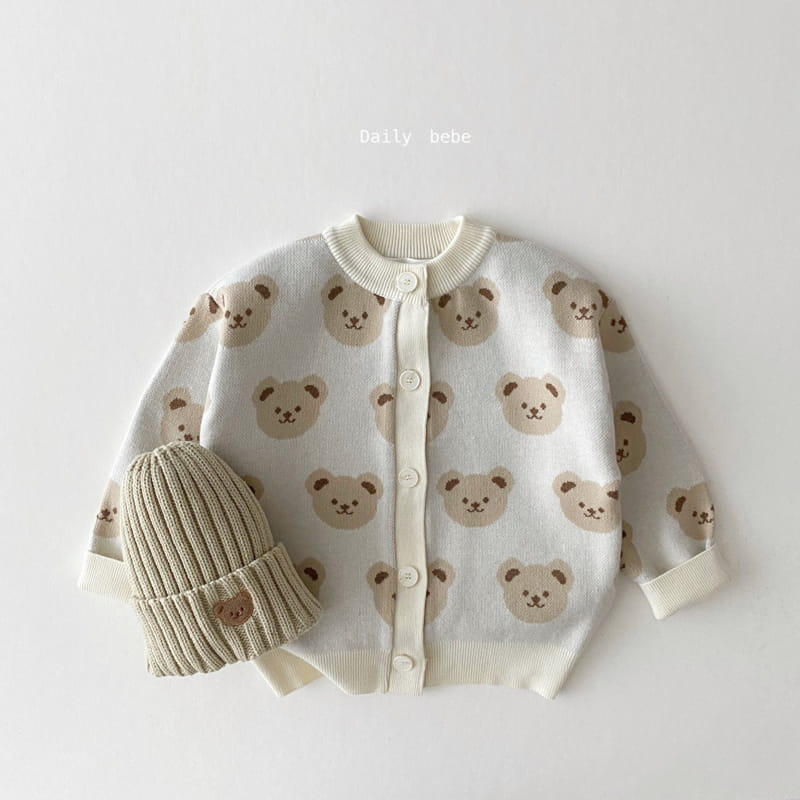 DAILY BEBE - Korean Children Fashion - #Kfashion4kids - Bear Cardigna