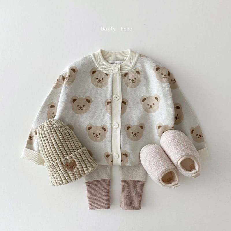 DAILY BEBE - Korean Children Fashion - #Kfashion4kids - Bear Cardigna - 2