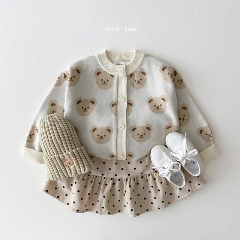 DAILY BEBE - Korean Children Fashion - #Kfashion4kids - Bear Cardigna - 3